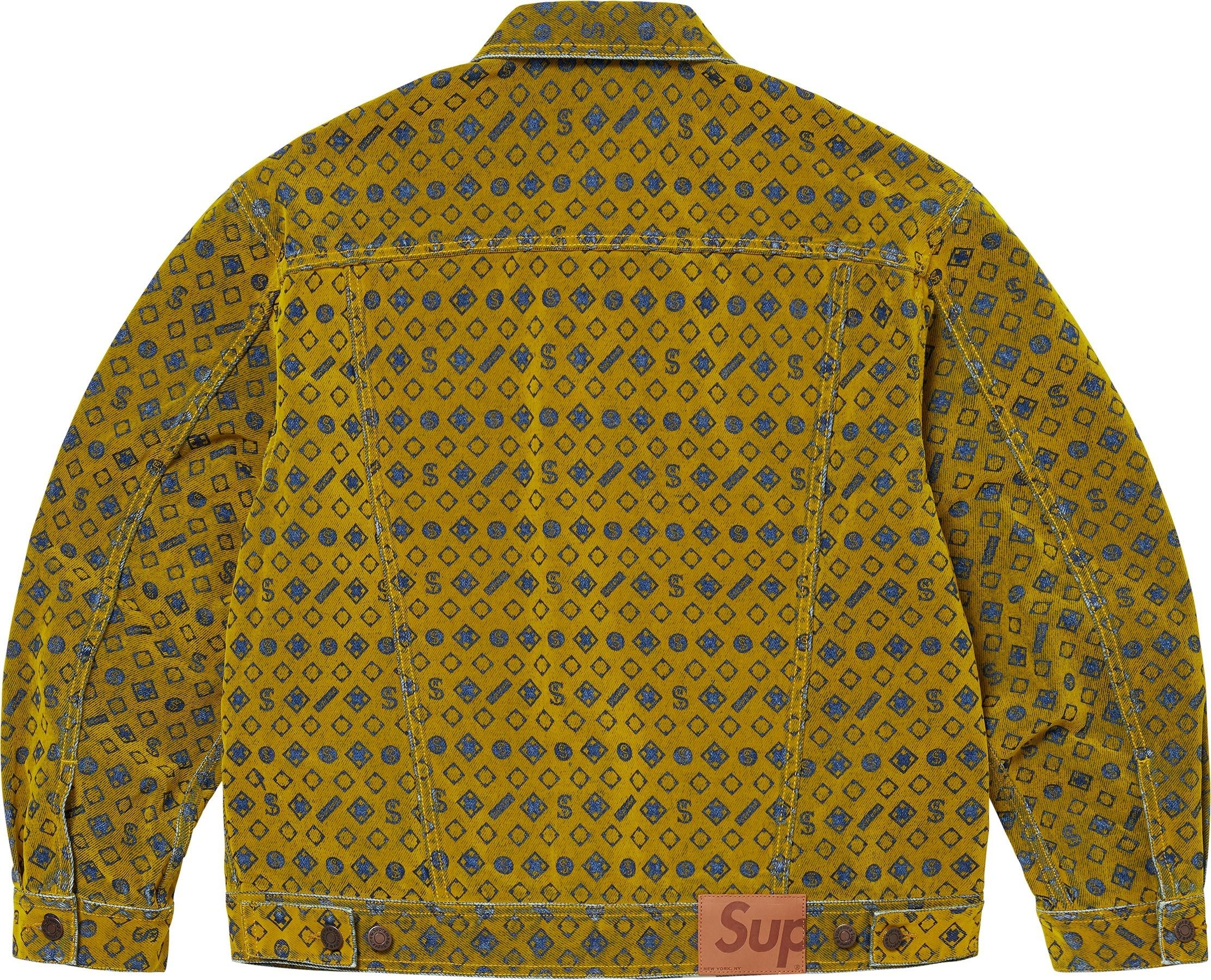 Flocked Denim Trucker Jacket view 10